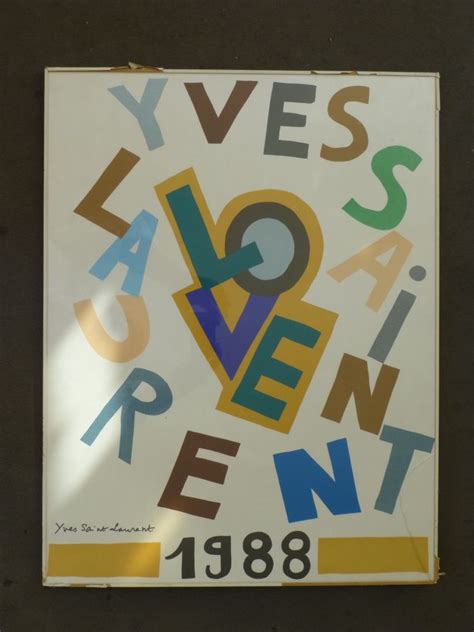 yves saint laurent 1988 poster